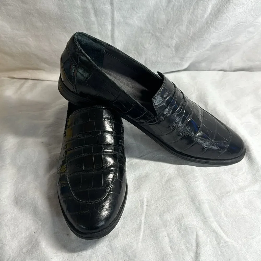 Women’s Black Rockport Penny Loafers size 9.5 - Picture 2 of 10